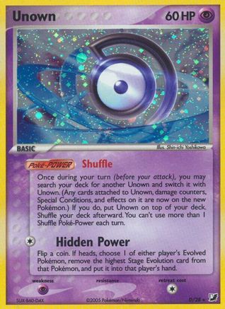 Unown (D) (/115) Holofoil [EX: Unseen Forces] Pokemon Single Pokémon