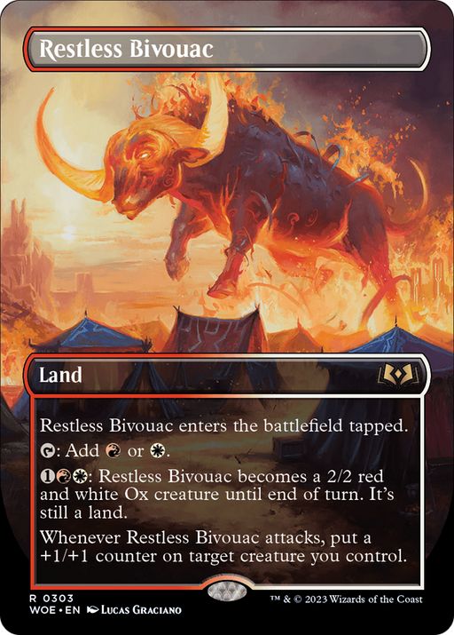 Restless Bivouac (WOE-303) [Wilds of Eldraine] (Borderless) MTG Single Wizards of the Coast