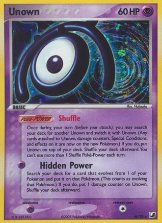 Unown (M) (/115) Holofoil [EX: Unseen Forces] Pokemon Single Pokémon