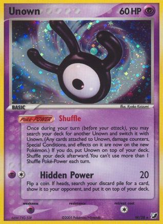 Unown (W) (/115) Holofoil [EX: Unseen Forces] Pokemon Single Pokémon