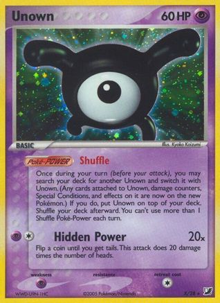 Unown (X) (/115) Holofoil [EX: Unseen Forces] Pokemon Single Pokémon