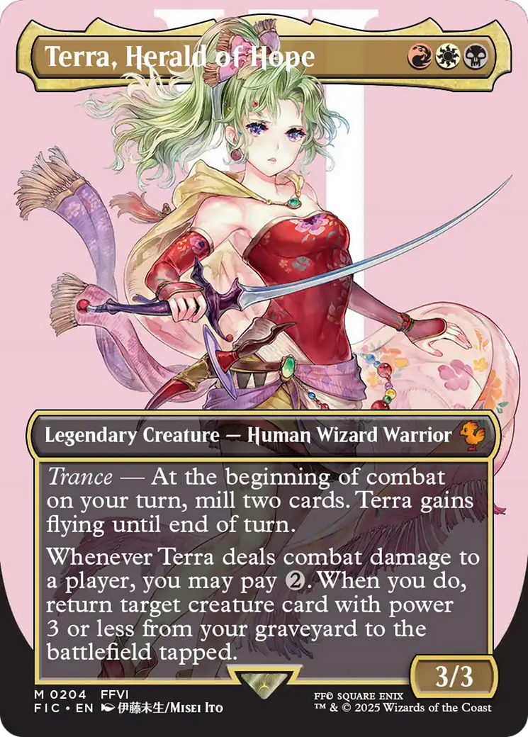 Terra, Herald of Hope (FIC-204) [Commander: FINAL FANTASY] (Borderless) MTG Single Wizards of the Coast