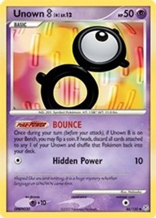 Unown [B] (66/130) Reverse Holofoil [DP: Base Set] Pokemon Single Pokémon