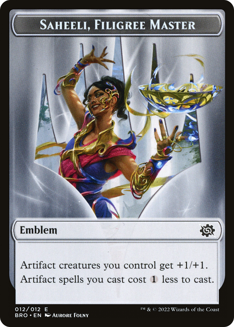 Saheeli, Filigree Master Emblem (TBRO-012) [Tokens] The Brothers' War Tokens MTG Single Wizards of the Coast