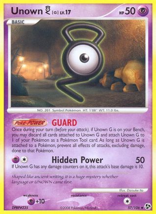 Unown [G] (57/106) Reverse Holofoil [DP: Great Encounters] Pokemon Single Pokémon