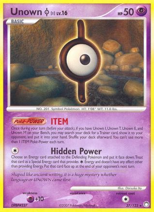 Unown [I] (/123) Reverse Holofoil [DP: Mysterious Treasures] Pokemon Single Pokémon