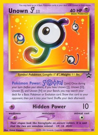 Unown [J] (38/53) [Promos: WoTC Promo] Pokemon Single Pokémon