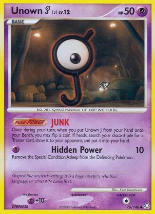 Unown (J) (/146) [DP: Legends Awakened] Pokemon Single Pokémon