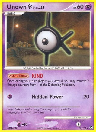 Unown [K] 68/132 [DP: Secret Wonders] Pokemon Single Pokémon