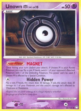 Unown [M] (66/123) - [DP: Mysterious Treasures] Pokemon Single Pokémon