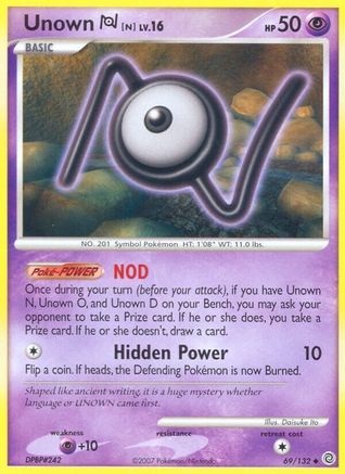 Unown [N] (69/132) Reverse Holofoil [DP: Secret Wonders] Pokemon Single Pokémon