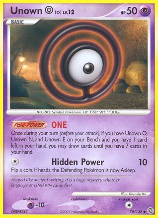 Unown [O] (70/132) [DP: Secret Wonders] Pokemon Single Pokémon