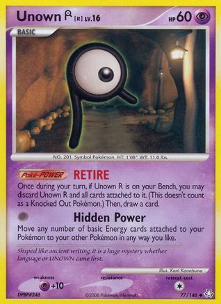 Unown (R) (77/146) Reverse Holofoil [DP: Legends Awakened] Pokemon Single Pokémon