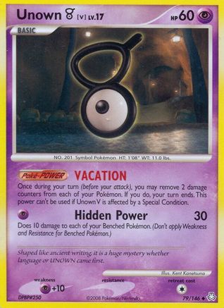 Unown (V) (/146) Reverse Holofoil [DP: Legends Awakened] Pokemon Single Pokémon