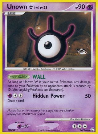 Unown (W) (/146) Reverse Holofoil [DP: Legends Awakened] Pokemon Single Pokémon