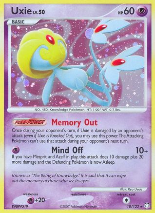 Uxie (/123) Reverse Holofoil [DP: Mysterious Treasures] Pokemon Single Pokémon