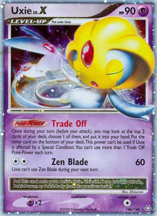 Uxie LV.X 146/146 Holofoil [DP: Legends Awakened] Pokemon Single Pokémon