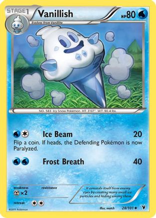 Vanillish (/101) Reverse Holofoil [BW: Noble Victories] Pokemon Single Pokémon