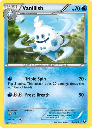 Vanillish (/108) Reverse Holofoil [BW: Dark Explorers] Pokemon Single Pokémon