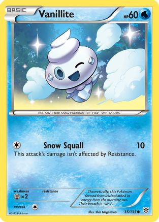 Vanillite (/135) Reverse Holofoil [BW: Plasma Storm] Pokemon Single Pokémon