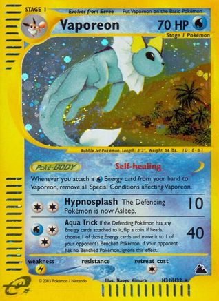 Vaporeon (H31) (/144) Holofoil [Vintage: Skyridge] Pokemon Single Pokémon