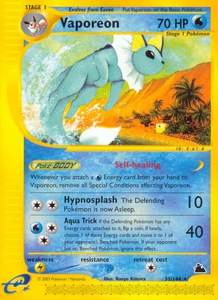 Vaporeon 033/144 [Vintage: Skyridge] Pokemon Single Pokémon