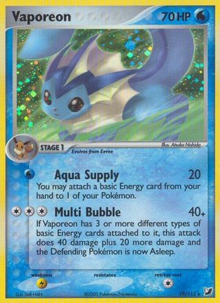 Vaporeon (/115) Holofoil [EX: Unseen Forces] Pokemon Single Pokémon
