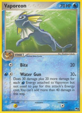 Vaporeon (6/17) Holofoil [Promos: POP Series 3] Pokemon Single Pokémon