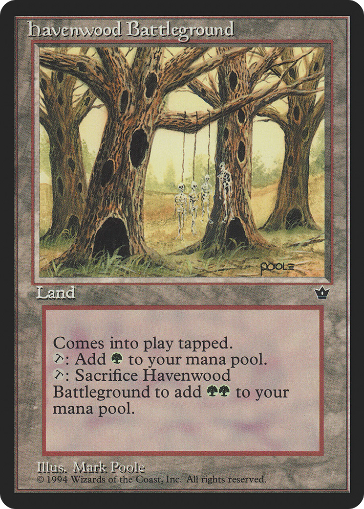 Havenwood Battleground (FEM-) [Fallen Empires] MTG Single Wizards of the Coast