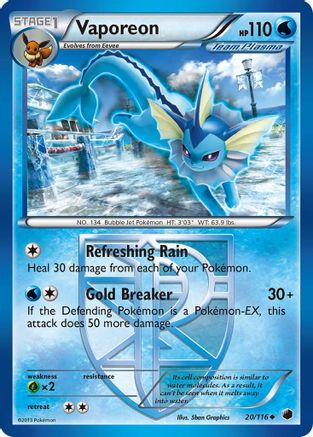 Vaporeon (Team Plasma) (20/116) [BW: Plasma Freeze] Pokemon Single Pokémon
