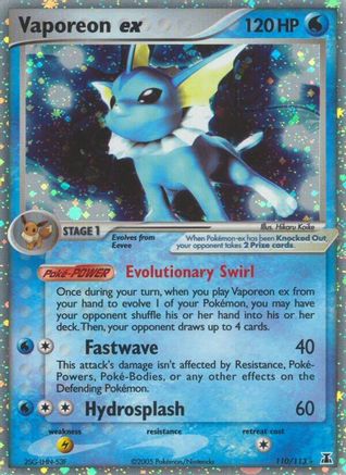 Vaporeon ex (110/113) Holofoil [EX: Delta Species] Pokemon Single Pokémon