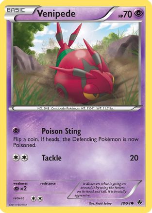 Venipede (/98) Reverse Holofoil [BW: Emerging Powers] Pokemon Single Pokémon