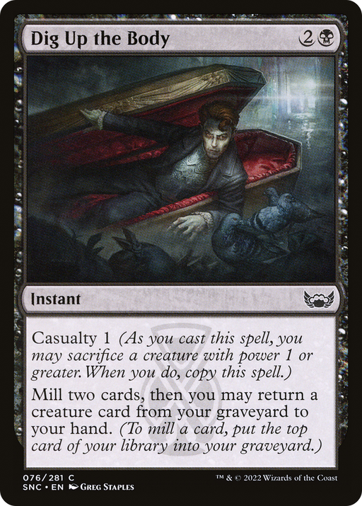 Dig Up the Body (SNC-076) [Streets of New Capenna] MTG Single Wizards of the Coast