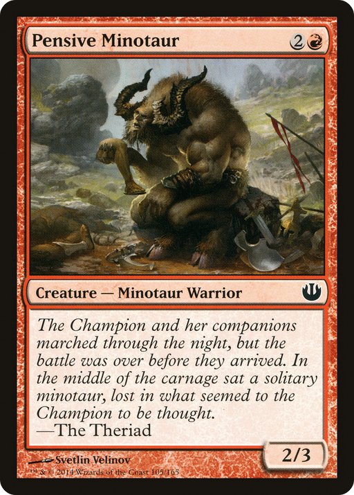 Pensive Minotaur (JOU-105) [Journey into Nyx] Foil MTG Single Wizards of the Coast