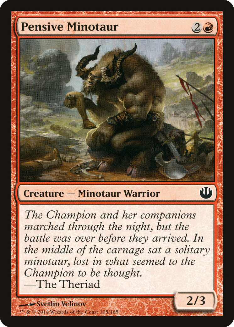 Pensive Minotaur (JOU-105) [Journey into Nyx] MTG Single Wizards of the Coast