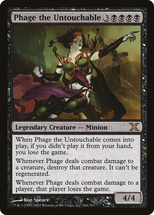 Phage the Untouchable (10E-166) [Tenth Edition] MTG Single Wizards of the Coast