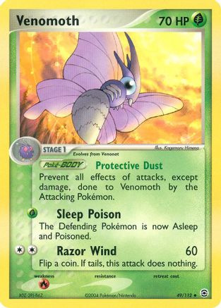 Venomoth (/112) Reverse Holofoil [EX: FireRed & LeafGreen] Pokemon Single Pokémon