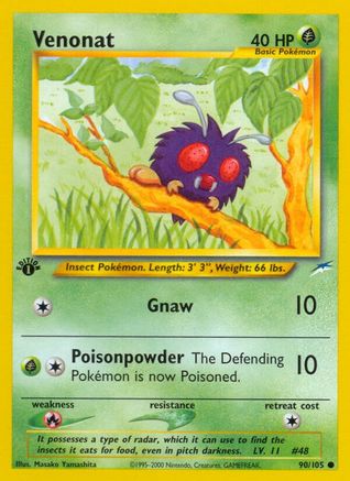 Venonat (90/105) 1st Edition [Vintage: Neo Destiny] Pokemon Single Pokémon
