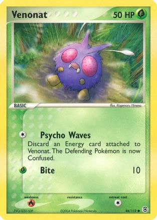 Venonat (/112) Reverse Holofoil [EX: FireRed & LeafGreen] Pokemon Single Pokémon