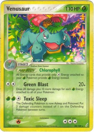 Venusaur (28/100) - [EX: Crystal Guardians] Pokemon Single Pokémon