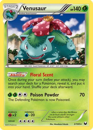 Venusaur (3/108) Holofoil [BW: Dark Explorers] Pokemon Single Pokémon