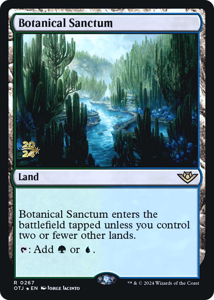 Botanical Sanctum (OTJ) (PRE-267) [Outlaws of Thunder Junction Promos] Foil MTG Single Wizards of the Coast