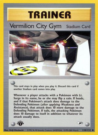 Vermilion City Gym (120/132) Unlimited [Vintage: Gym Heroes] Pokemon Single Pokémon