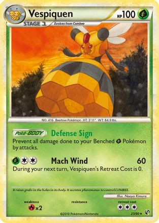 Vespiquen (/90) Reverse Holofoil [HGSS: Undaunted] Pokemon Single Pokémon