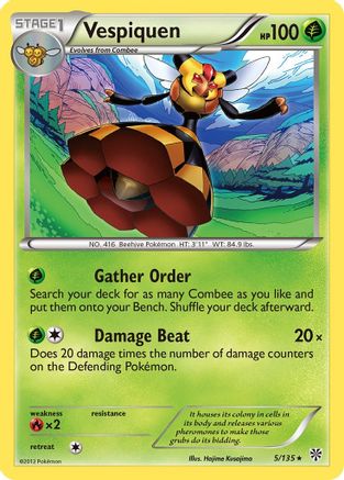 Vespiquen (/135) Reverse Holofoil [BW: Plasma Storm] Pokemon Single Pokémon