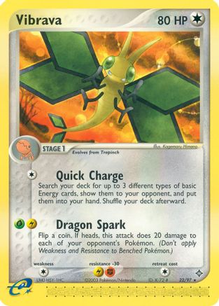Vibrava - 22/97 (22/97) [EX: Dragon] Pokemon Single Pokémon