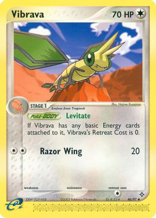 Vibrava - 46/97 (/97) Reverse Holofoil [EX: Dragon] Pokemon Single Pokémon