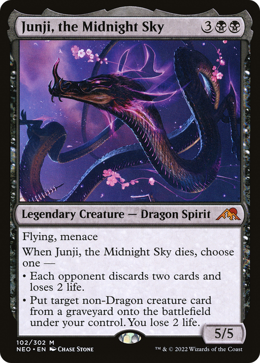 Junji, the Midnight Sky (NEO-102) [Kamigawa: Neon Dynasty] MTG Single Wizards of the Coast