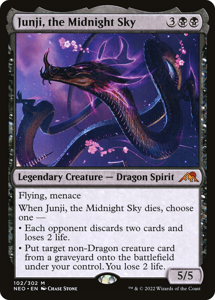 Junji, the Midnight Sky (NEO-102) [Kamigawa: Neon Dynasty] Foil MTG Single Wizards of the Coast