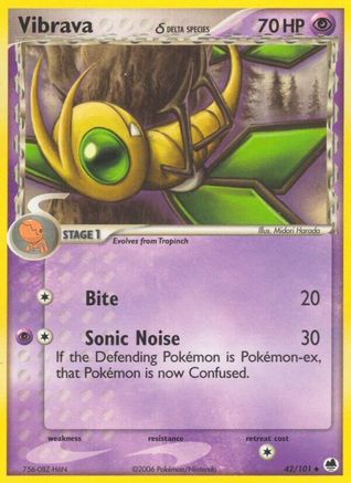 Vibrava - 042/101 (Delta Species) (/101) [EX: Dragon Frontiers] Pokemon Single Pokémon